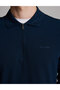 Navy Blue Regular Fit 100% Cotton Non-Crease Zip-Up Polo Collar Basic Sweatshirt 50334031-Vr033 - 6