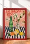 La Dolce Vita Lemon and Floral Still Life Framed Painting, Italy Poster, Wall Decor, Itp177.
