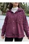 Italian Sequined Gabardine Jacket, Burgundy (up to Size 50) - 3