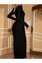 Rochie lunga, Negru - 6