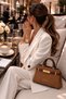 Women's Stylish Handbag and Shoulder Bag with Gold Buckle Detail. - 2