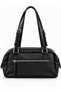 Women's Black Shoulder Bag, Multi-Compartment, Zippered, with Adjustable Strap, Everyday Bag. - 2