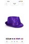 Girl's Sweatshirt with Manifest Print, 3-Ply Fabric + Manifest Crescent-Shaped Purple Wig + Sequined Hat + Face Mask (the Print Is Washable and Can Withstand Drying). - 4