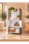 Bathroom Organizer, Bathroom and Kitchen Shelf, Bathroom Cabinet, Multi-Purpose Cabinet, 4-Tier, 2-Door, Multi-Purpose with Metal Shelves. - 3