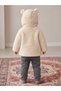 Baby Plush Hooded Zippered Lined Welsoft Coat - 2