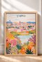Torino Silhouette and Floral Waterfront Framed Painting, Italy Poster, Living Room, Kitchen, Wall Decor, Itp200. - 3