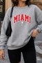Unisex Miami Printed Crew Neck Sweatshirt