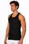 Silver Men's Ribbed Sports T-Shirt, Pack of 6, 100% Cotton, Comfortable Fit, Special Boxed Packaging, Black Color. - 3
