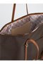 Brown-Tan Shk357 Large Capacity, with Strap, Zippered, Everyday Shopper Shoulder Bag. - 7