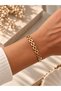 Gold Color Shiny Chain Model Women's Bracelet |   Elegant and Stylish Design Model - 5