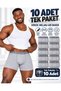 |   Men's Original Fit Cotton Lycra Boxer Shorts, 10-Pack, Melange Grey (10 Pieces). - 6