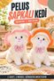 Plush Cat with Hat, 60X33 cm – Bow-Tied, Soft, Cute Decorative Toy.