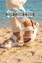 Ecru-Taba Eva Comfortable Lightweight Girl's Garden and Beach Slippers with a Teddy Bear Design. - 2