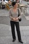 Women's V-Neck Casual Beige Knit Sweater - 4
