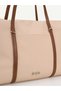 Cream - Taba Shk357 Large Capacity, with Strap, with Zipper, Everyday Shopper Shoulder Bag. - 6