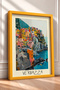 Vernazza Village and Turquoise Sea Framed Painting, Italy Poster, Living Room, Kitchen, Wall Decor, Itp205. - 2