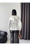 Hooded Zippered Sweatshirt Jacket with Trimmed Details - 2