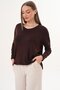 Women's V-Neck Long Sleeve Loose Blouse Cty-Şml-265382 - 4