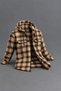 Men's Hooded Double-Pocket Plaid Camel Lumberjack Shirt - 4