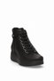 D26Kb-4085 Women's Genuine Leather Flat Boots, Black. - 2