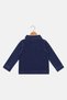 Toddlers Girl Embroidered Jacket Shirt, Navy Blue - 3
