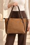 New Season Luxury Women’S Shoulder Bag and Handbag with Buckle Detail, Suede Leather Bag. - 5