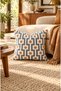 Digitally Printed Avena Geometric Patterned Square Cushion Cover, 43 X 43 Cm, Double-Sided Cushion Cover, 1 Piece. - 3