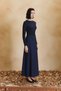 Navy Blue Flared Skirt - 3