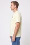 Men Crew Neck Short Sleeve Brand Logo T-Shirt, Light Yellow - 3
