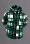 Men's Hooded Double-Pocket Plaid Green Lumberjack Shirt