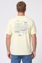 Men Crew Neck Short Sleeve Brand Logo T-Shirt, Light Yellow - 4