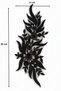 Beaded and Sequin Embellished Floral Leaf Motif Lace Applique - 4