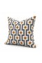 Digitally Printed Avena Geometric Patterned Square Cushion Cover, 43 X 43 Cm, Double-Sided Cushion Cover, 1 Piece. - 5