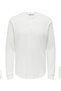 White Men's Regular T-Shirt Onstobie Reg Ls Henley Tee Noos