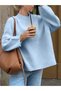 Women's Crew Neck Soft Textured Oversized Knit Sweater Tuma1972 - 2