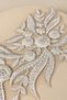 Beaded and Sequin Embellished Floral Leaf Motif Lace Applique - 2
