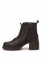 26Bk251.5511C Women's Genuine Leather Heeled Boots, Brown. - 3