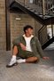 Men's Hooded, Pocketed, Casual Khaki Faux Fur Raincoat. - 3