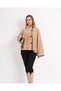 Women's Button-Down Loose-Fit Thessaloniki Fabric Elegant Seasonal Poncho - 2