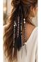 Handmade Wet Rasta Hair Accessory Set of 4 – Yellow Brown, with Bead Details, Approximately 45 Cm.