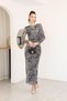 Zebra Pattern Draped Dress - 3