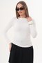 Women's Long Sleeve Blouse with Side Gathered Detail Cty-Şml-265381 - 3