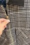 Beige Coffee Collar Velvet Plaid Jacket with Pockets Per9848 - 4