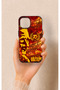 iPhone 15 Compatible Göztepe-Themed Patterned Silicone Case.