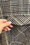 Beige Coffee Collar Velvet Plaid Jacket with Pockets Per9848 - 7
