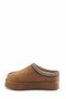 Women's Brown Winter Slippers, Suede-Look, Thick-Soled Slippers/Shoes. - 4