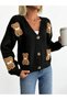 Cardigan, negru - 5