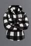 Men's Hooded Double-Pocket Plaid Black Lumberjack Shirt - 2