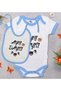 Bk Kids Same Uncle Design Blue Baby Bodysuit and Bib Gift Set - 1, 0-3 Months.