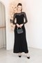 Lace Detailed Draped Dress - 5